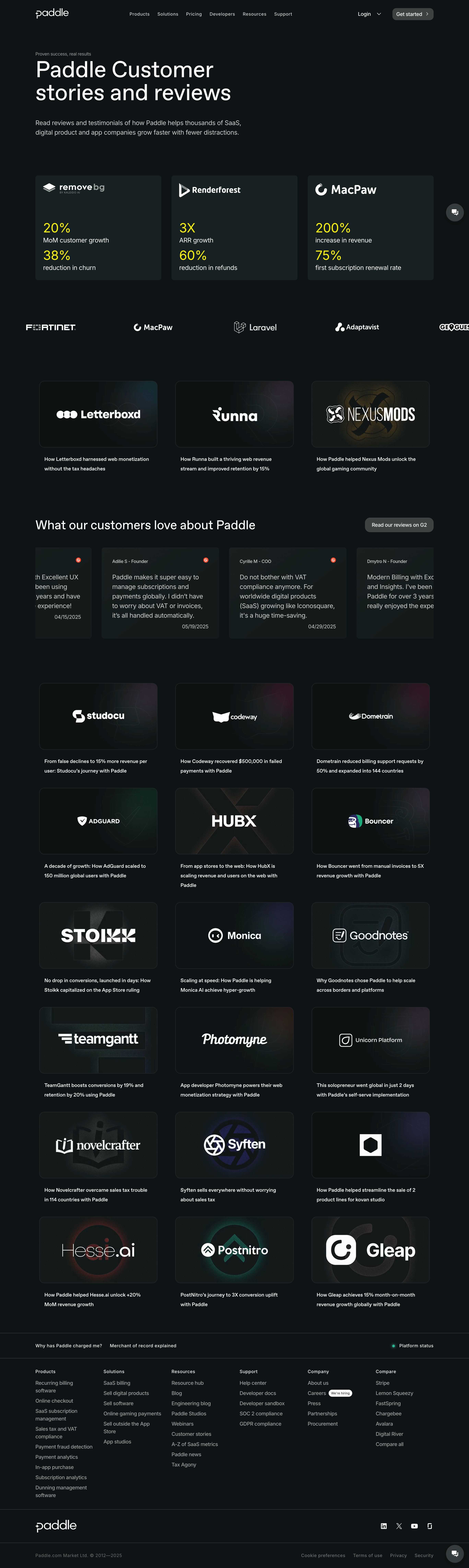 Paddle Customer Stories