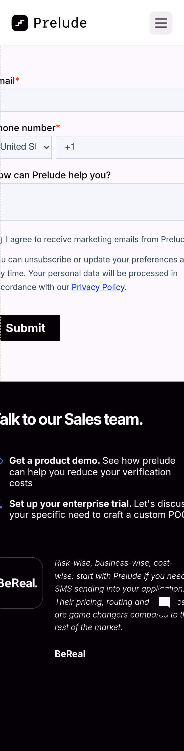 Prelude Demo Request