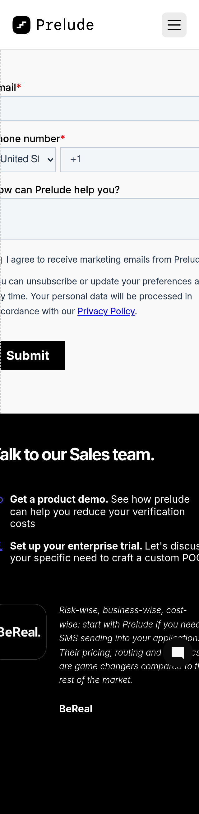 Prelude Demo Request