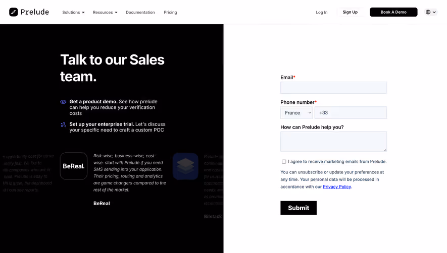 Prelude Demo Request