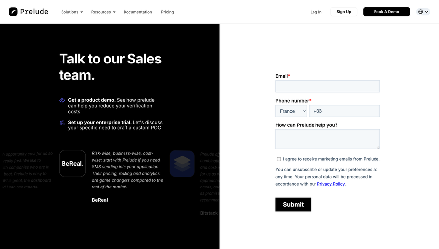 Prelude Demo Request