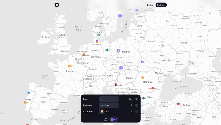 Visitors Realtime Map Zoom