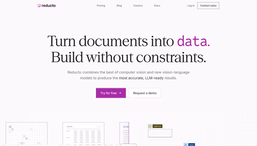Reducto Landing Page