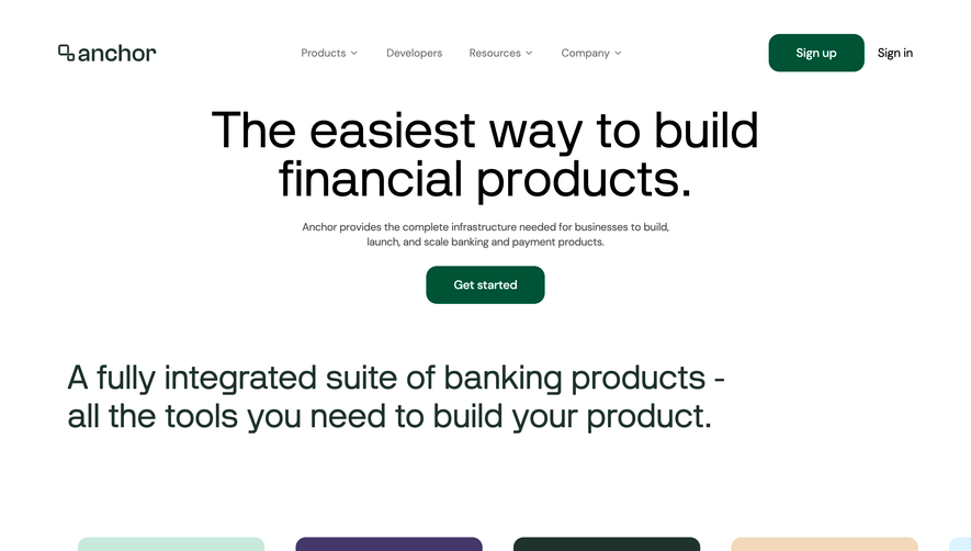 Anchor Landing Page