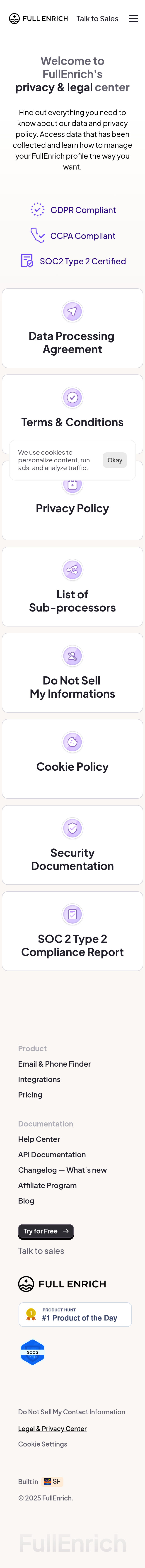 FullEnrich Privacy Compliance Page