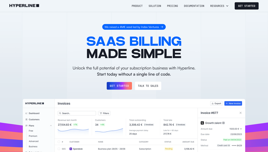 Hyperline Landing Page
