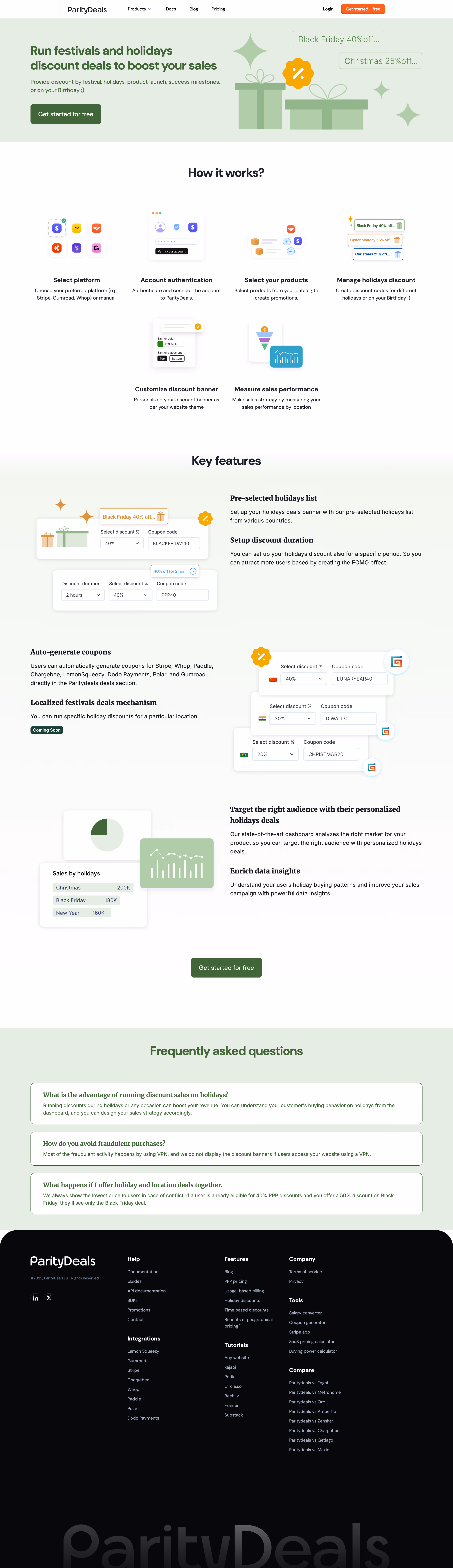 ParityDeals Features Page