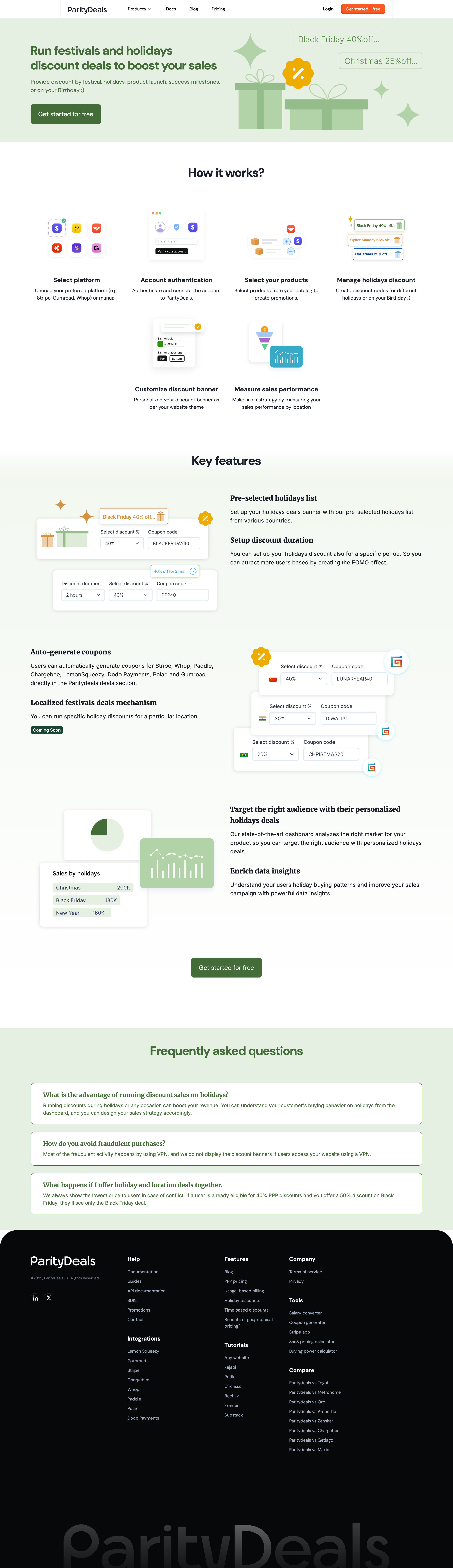 ParityDeals Features Page