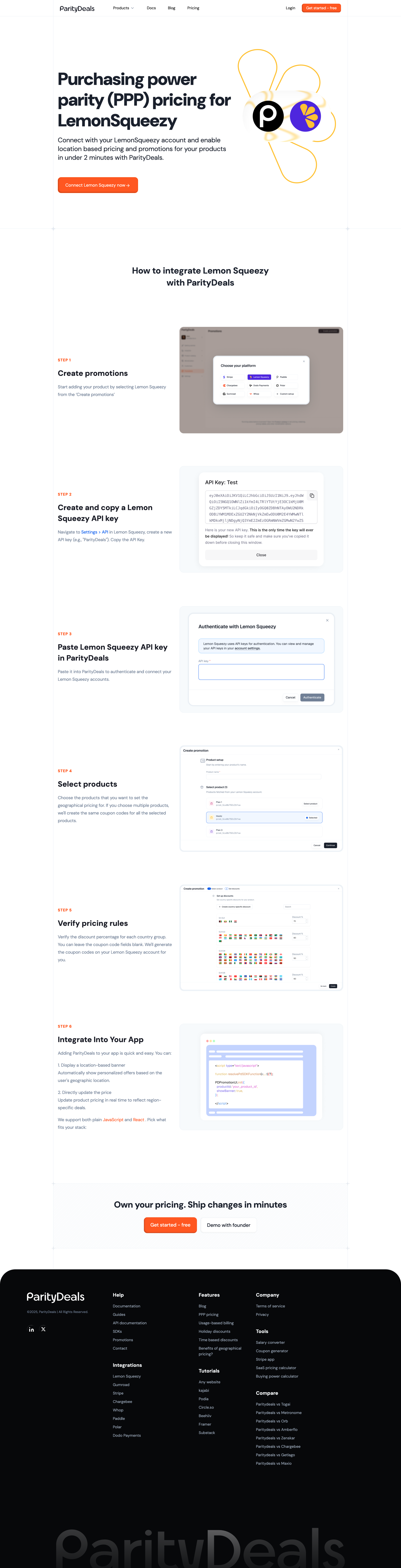 ParityDeals Integrations Page