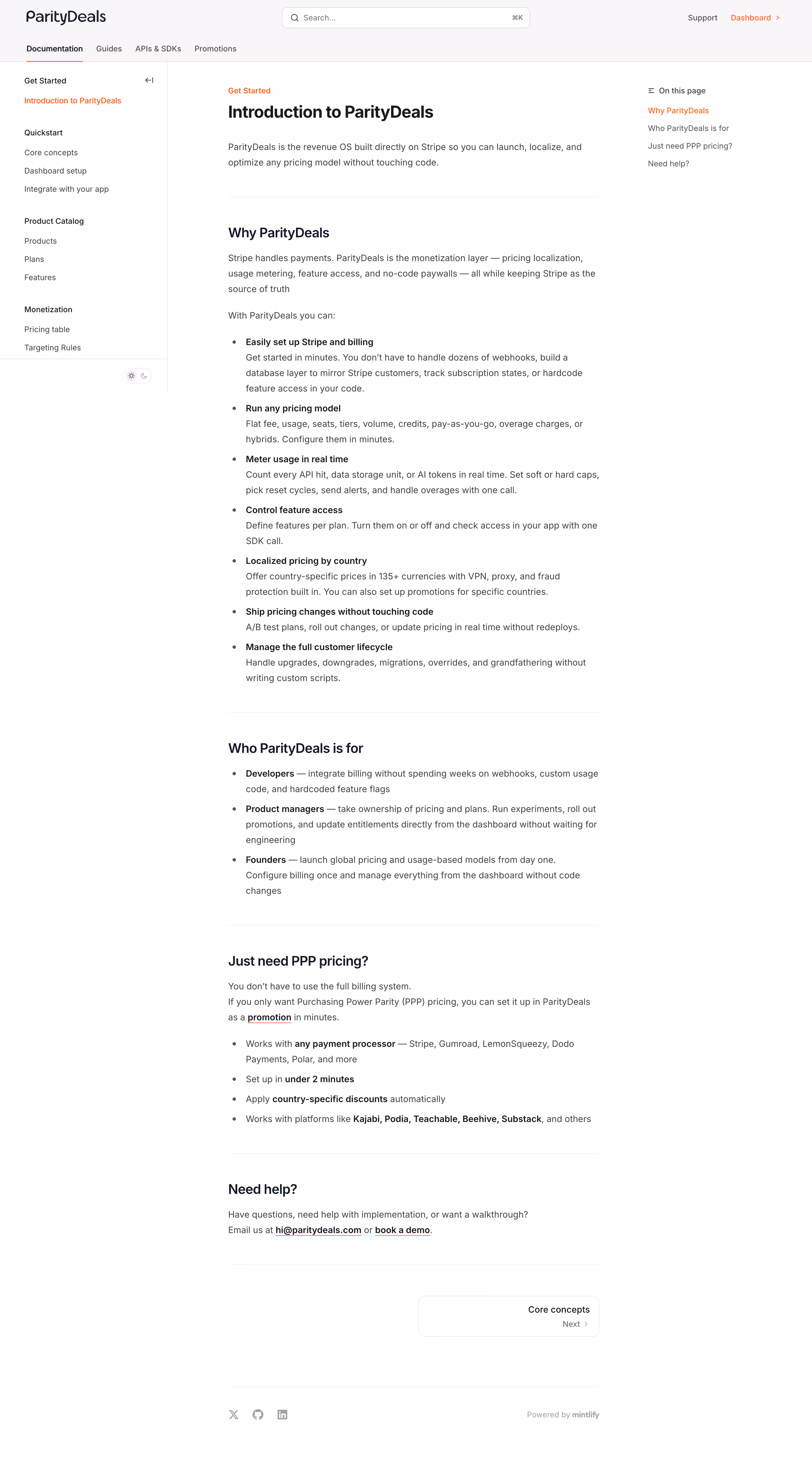 ParityDeals Documentation