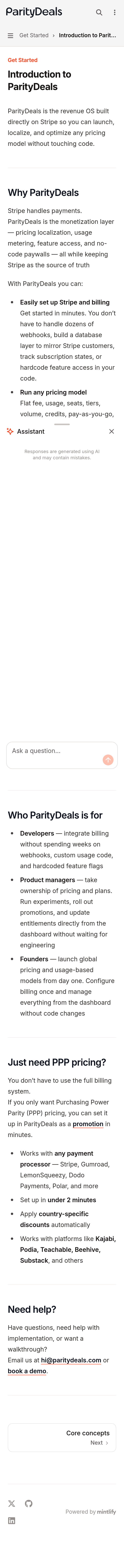 ParityDeals Documentation