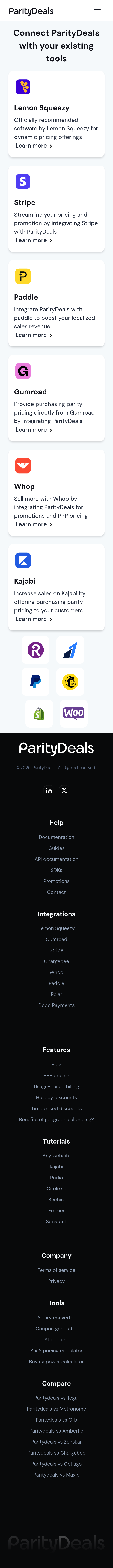 ParityDeals Integrations Library