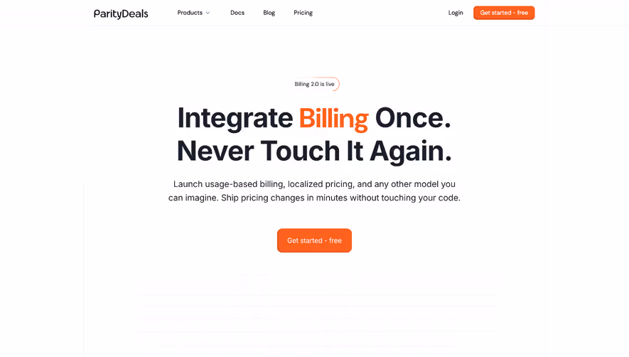 ParityDeals Landing Page