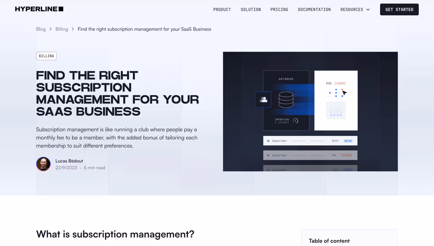 Hyperline Blog Template