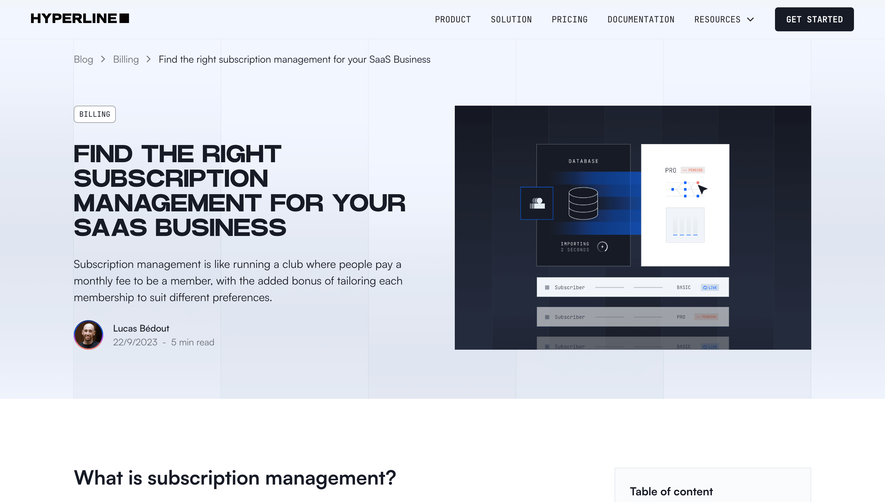 Hyperline Blog Template