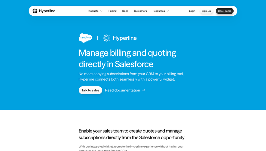 Hyperline Integrations Page