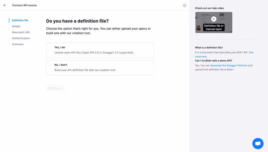 Blobr Add API Source
