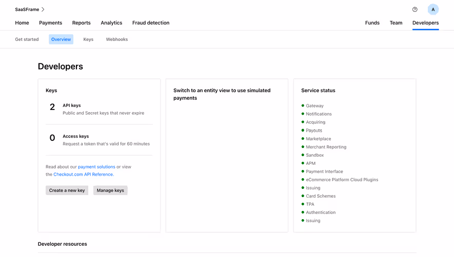 Checkout.com API Keys Overview