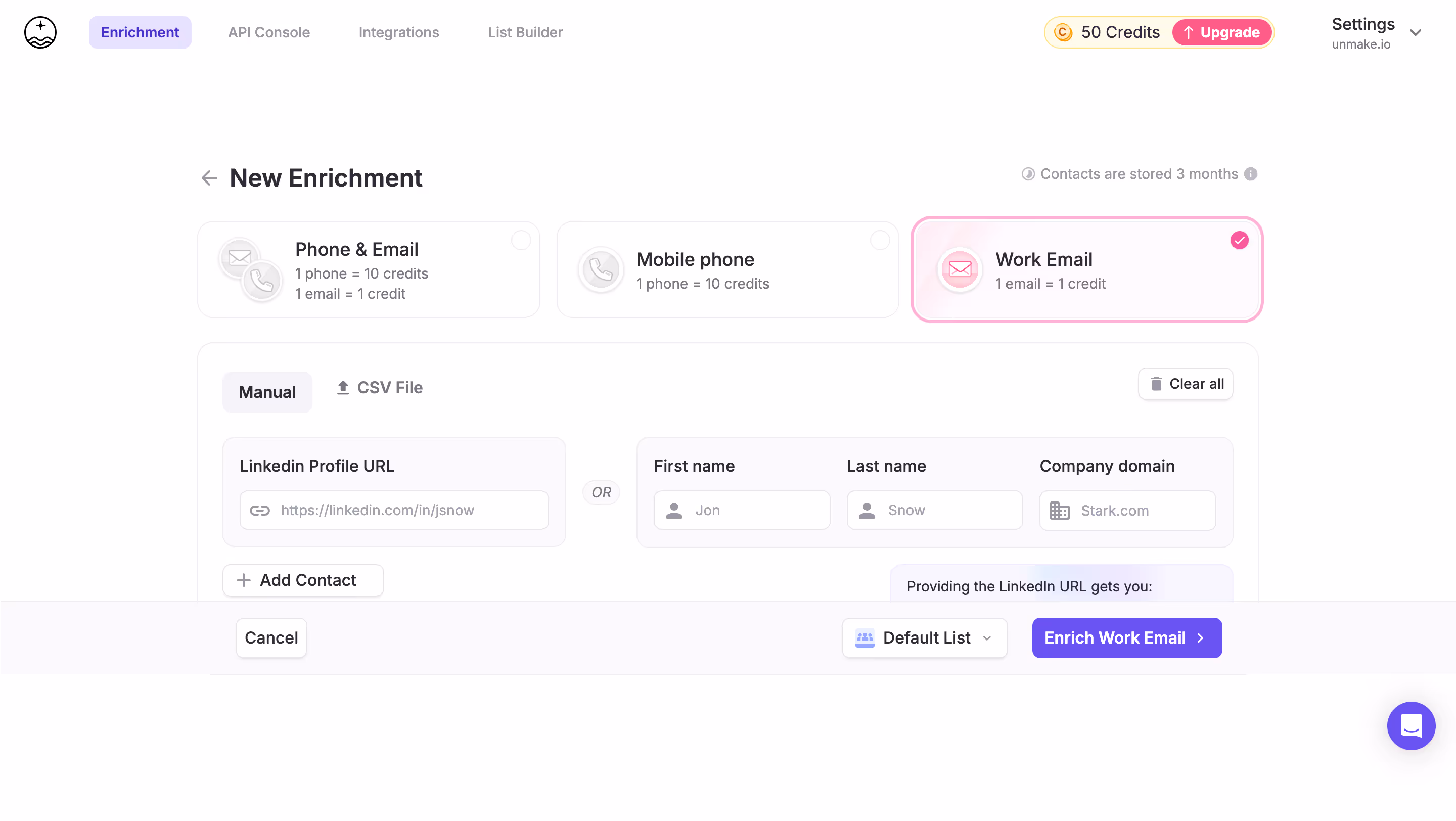 FullEnrich New Enrichment