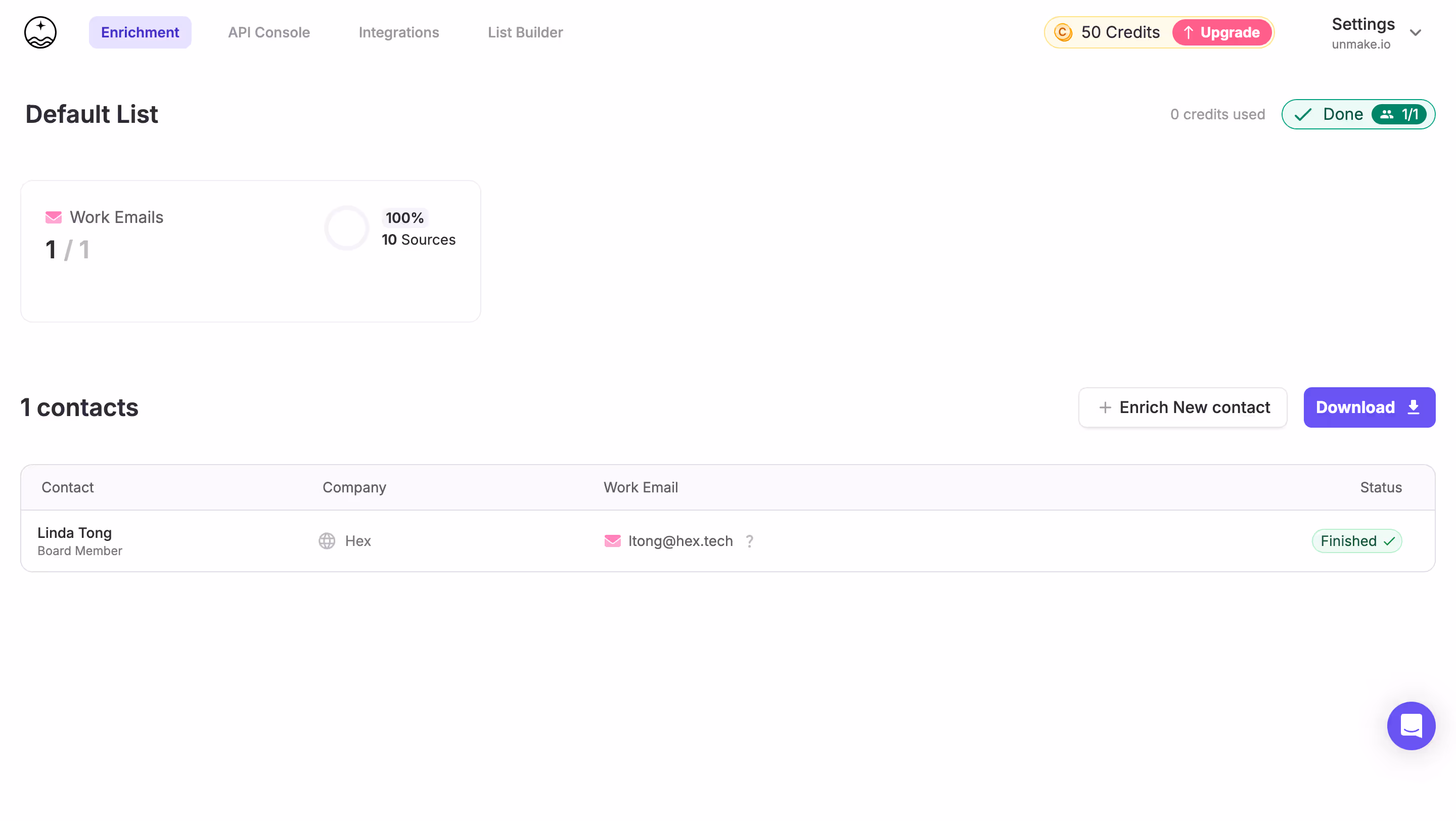 FullEnrich Enrich Work Email
