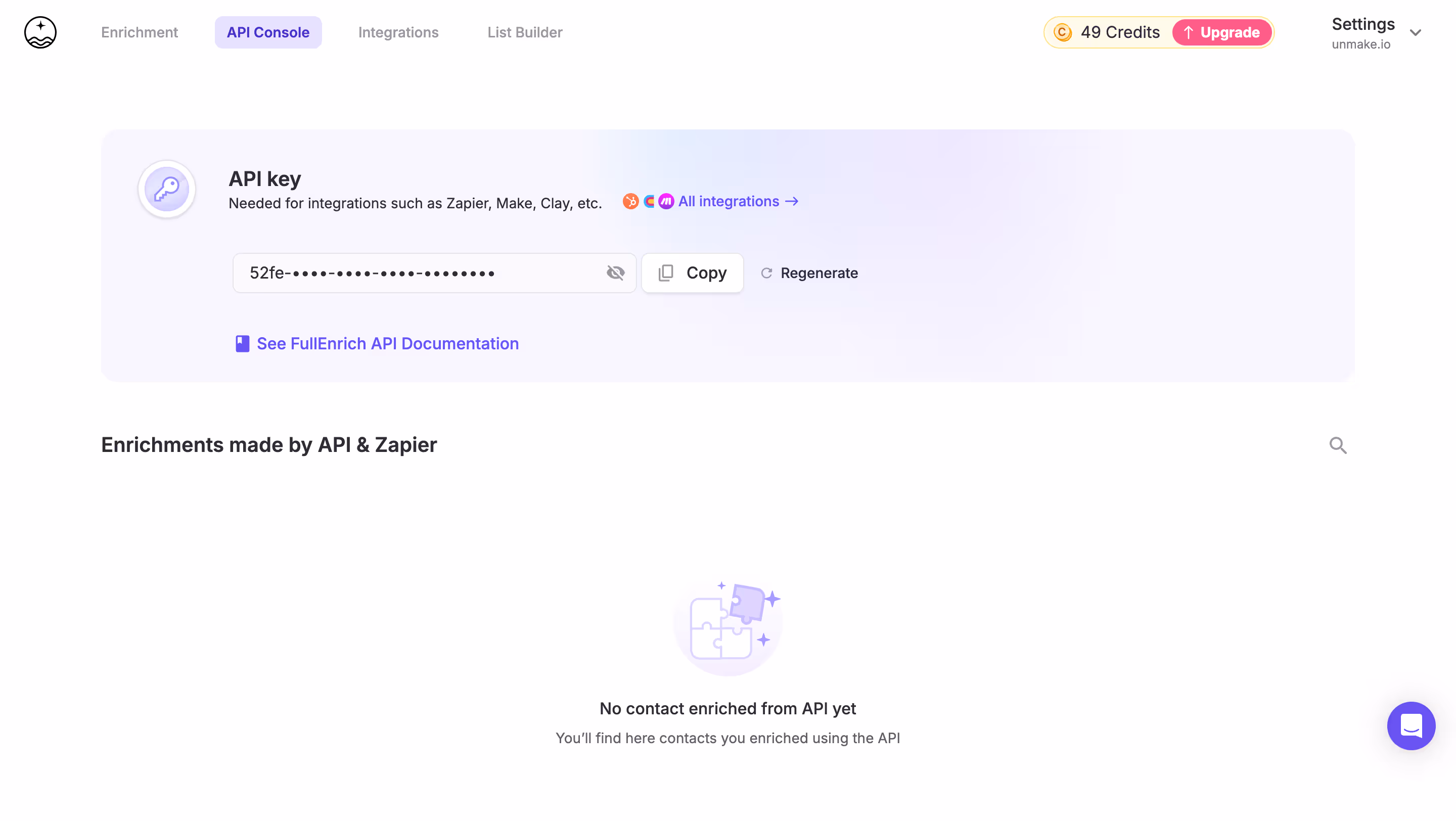 FullEnrich API Console