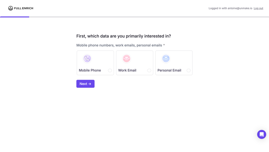 FullEnrich User Onboarding