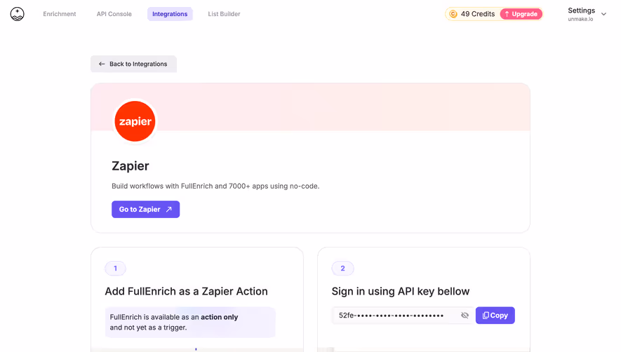 FullEnrich Integration Details