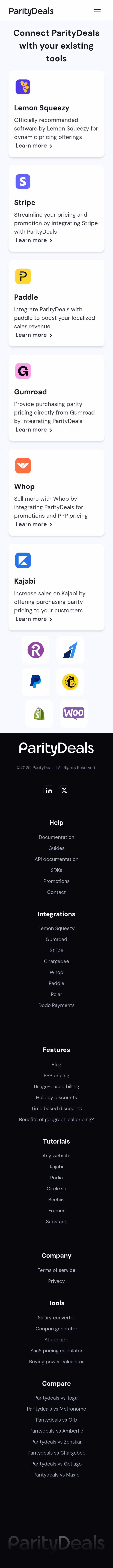 ParityDeals Integrations Library