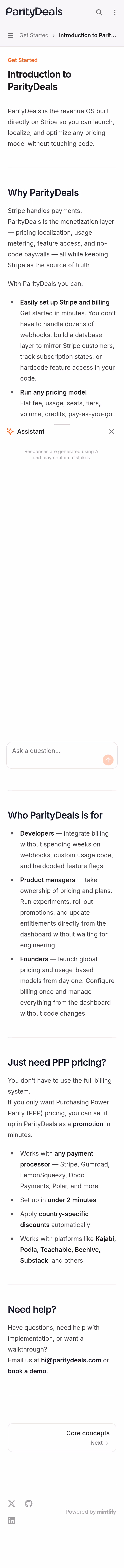 ParityDeals Documentation