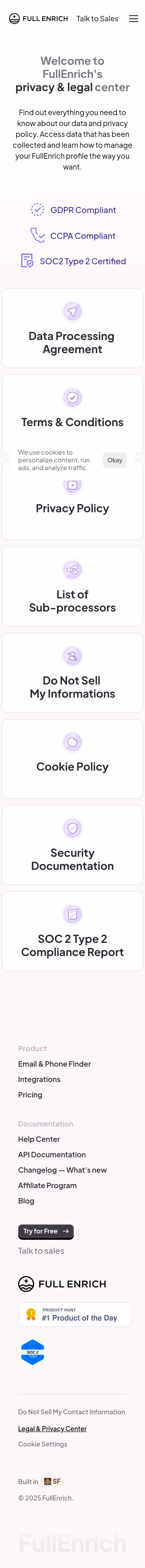 FullEnrich Privacy Compliance Page