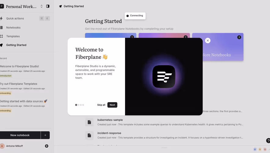 Fiberplane User Onboarding