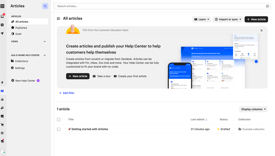 Intercom Articles List