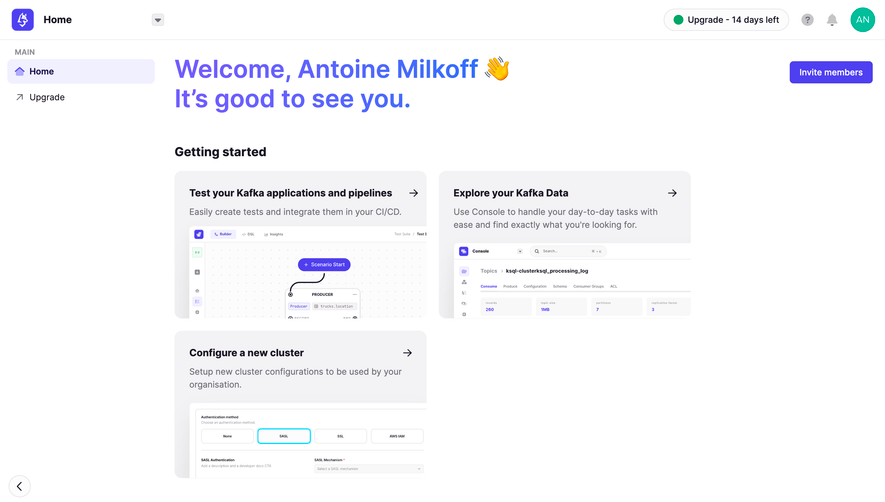 Conduktor Welcome Screen