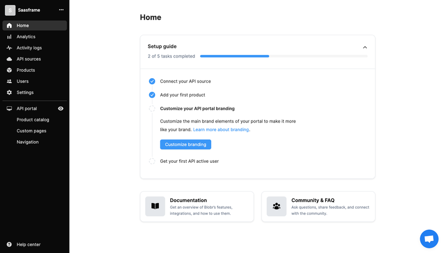 Blobr User Onboarding
