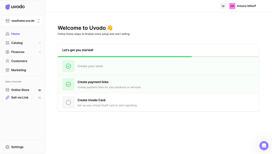 Uvodo Uvodo Welcome Screen