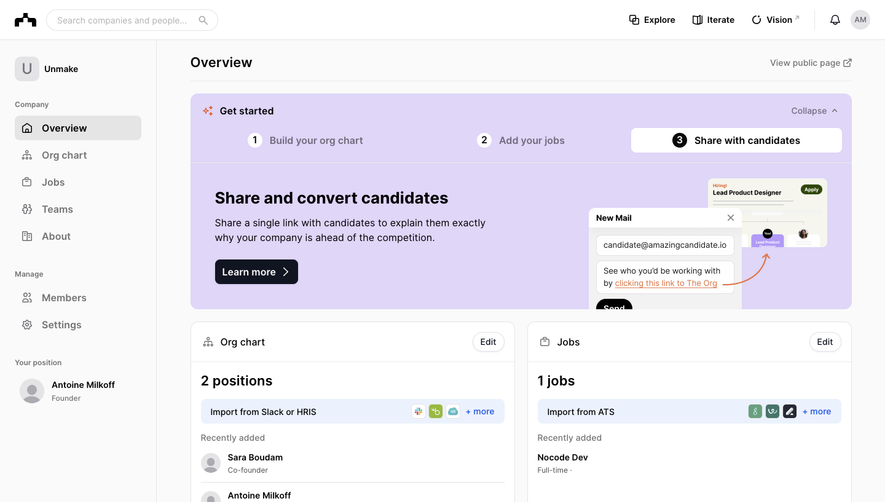The Org User Onboarding