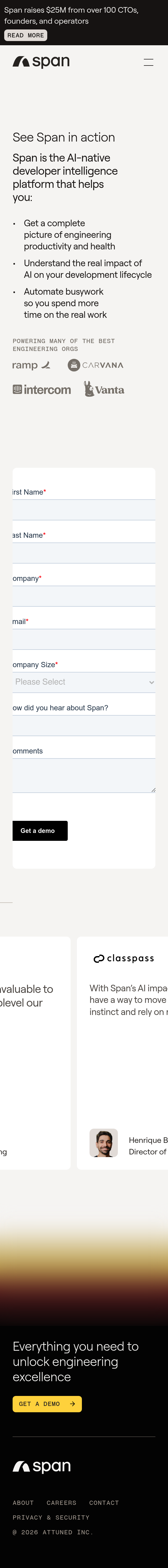 Span Demo Request