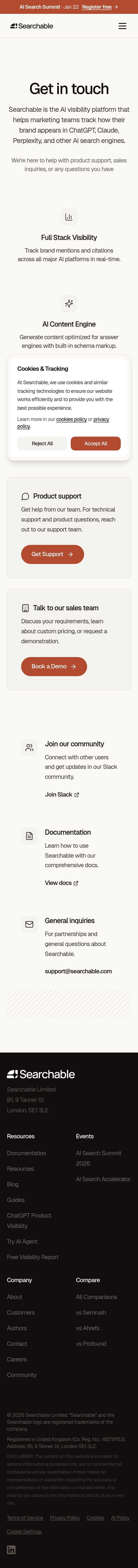 Searchable Contact Page