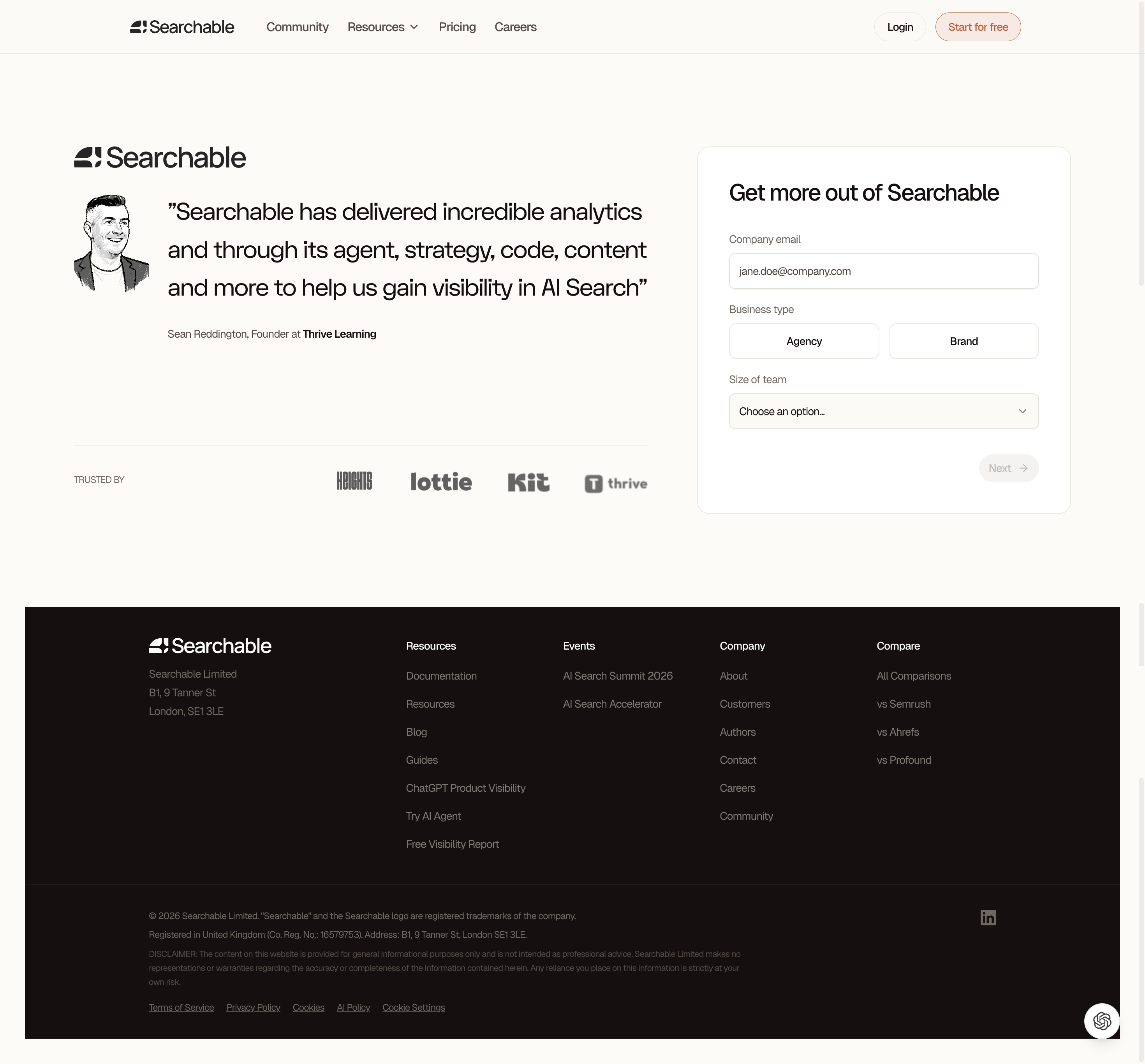Searchable Demo Request