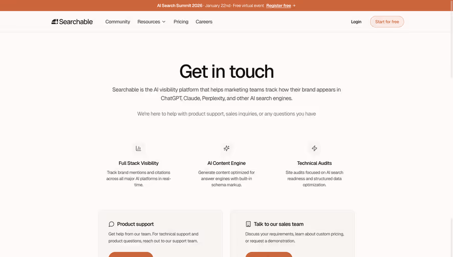 Searchable Contact Page