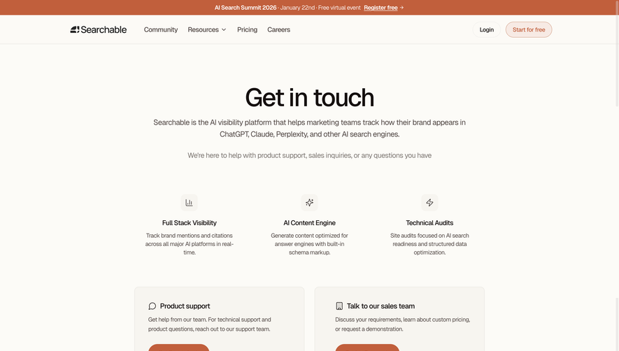 Searchable Contact Page