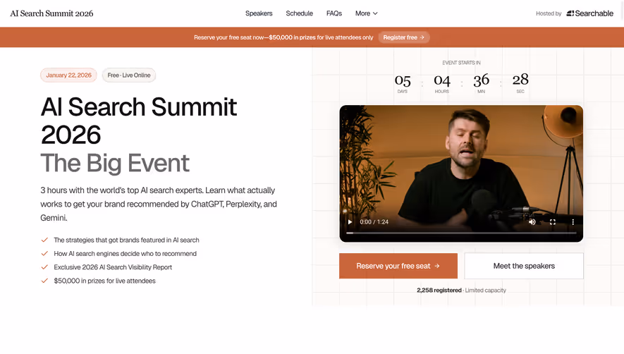 Searchable Events Page