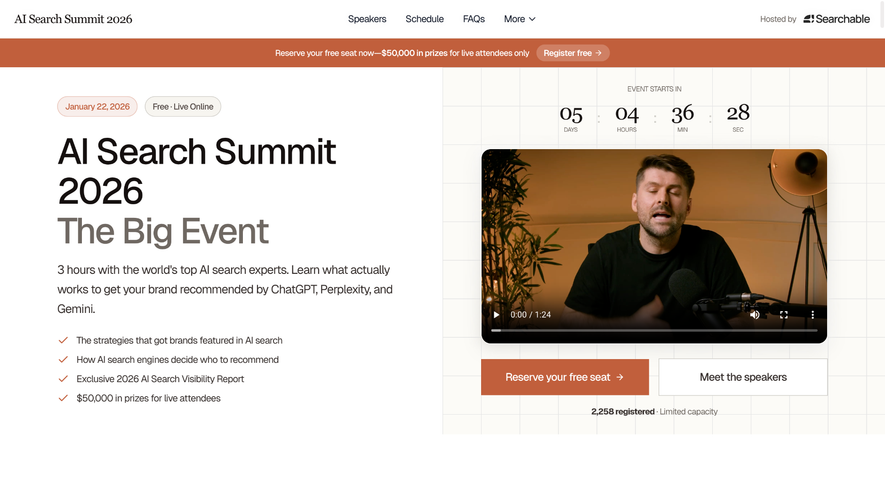 Searchable Events Page