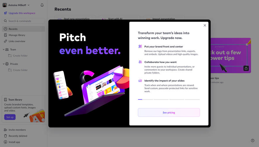 Pitch Upgrade Prompt