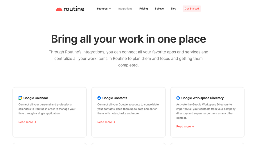 Routine Integrations Library