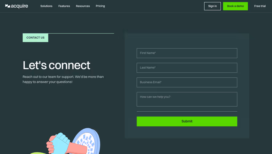 Acquire Contact Page