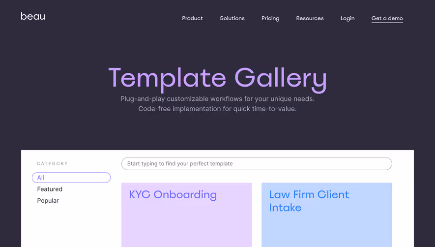 Beau Templates Gallery