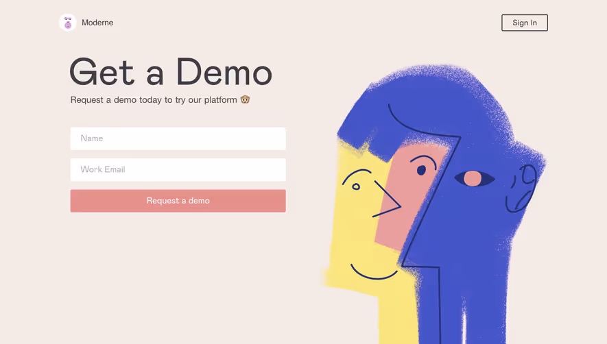 Moderne Demo Request