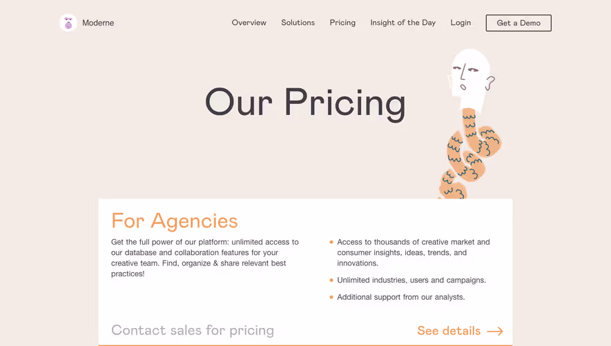 Moderne Pricing Page