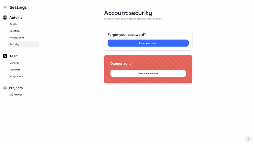 Logbook Security Settings